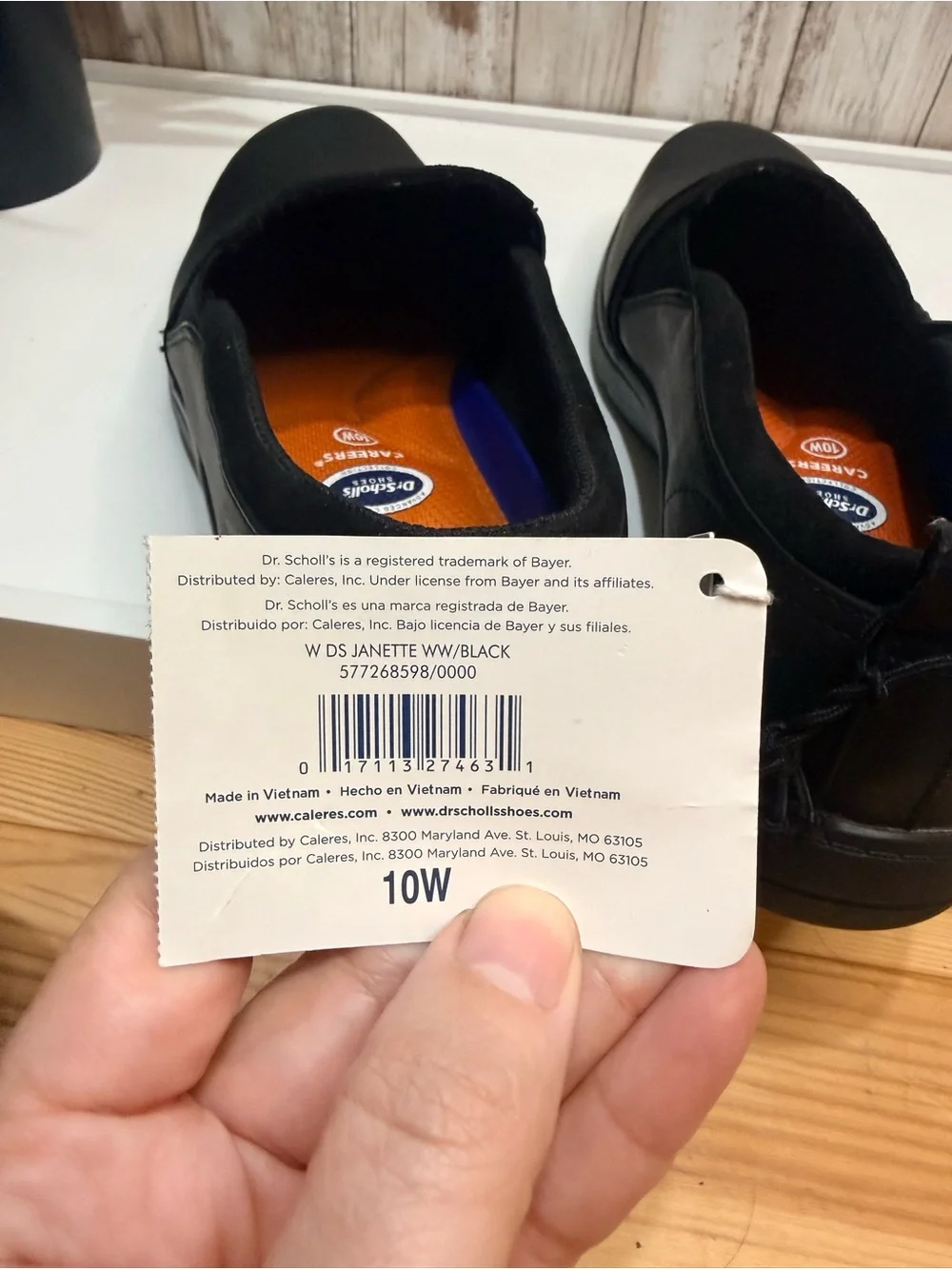 Dr Scholls Career Slip Resistance 10 W Black Leather Shoes